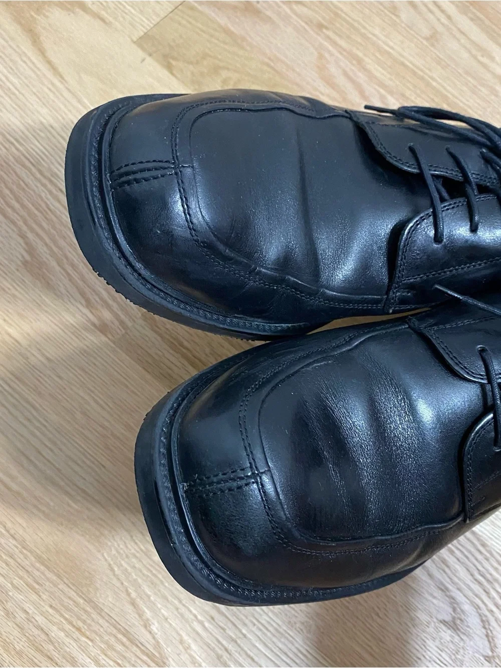 Florsheim Black Leather Lace-Up Oxfords Sz 13 Work Career Shoes